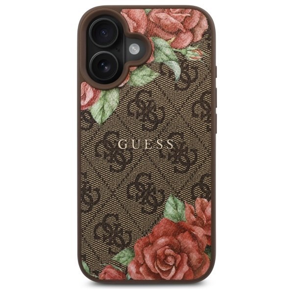 Guess GUHMP16SP4ROPEMCW iPhone 16 6.1" brązowy/brown hardcase 4G Flowers